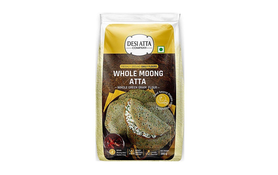 Desi Atta Whole Moong Atta (Whole Green Gram Flour)    Pack  200 grams